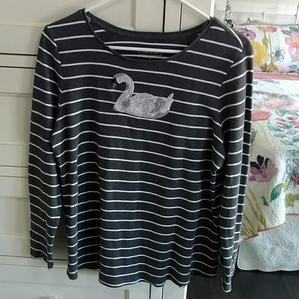 Charter Club beautiful Long Sleeve T-Shirt, L